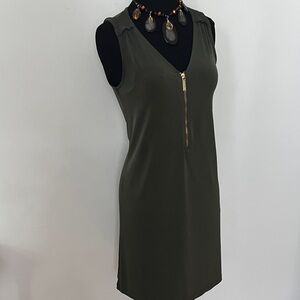 Michael Kors Olive Green Sleeveless Dress